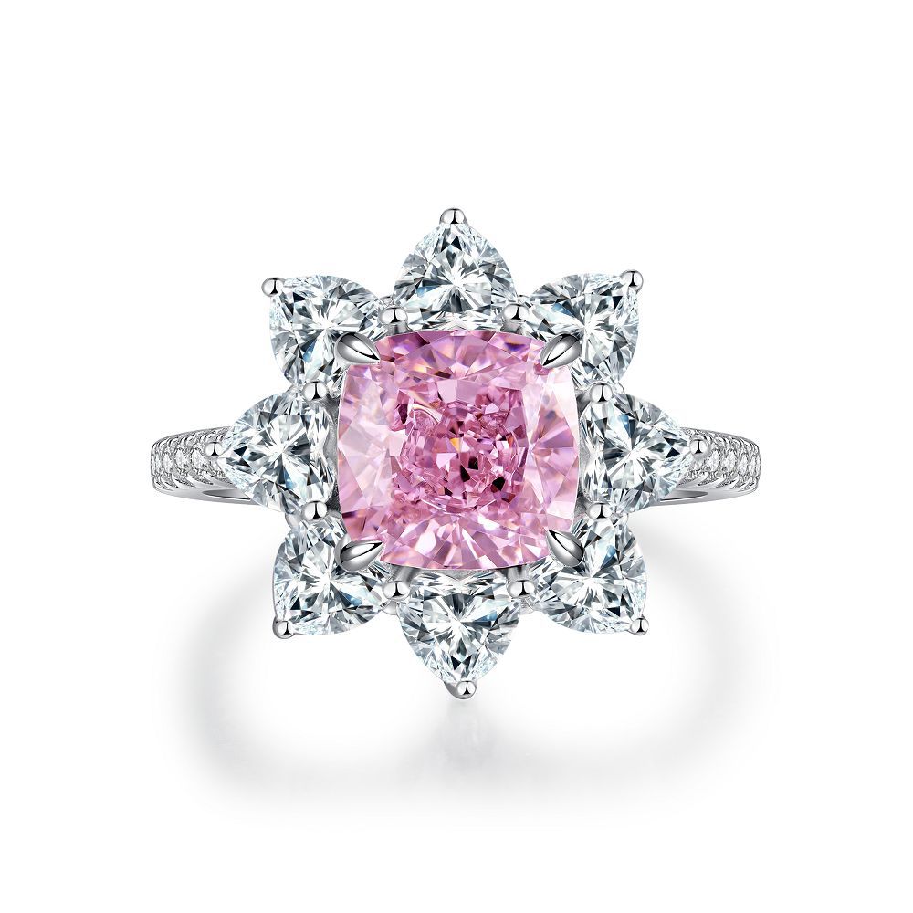 Pink Collection- Sterling Silver Engagement Ring