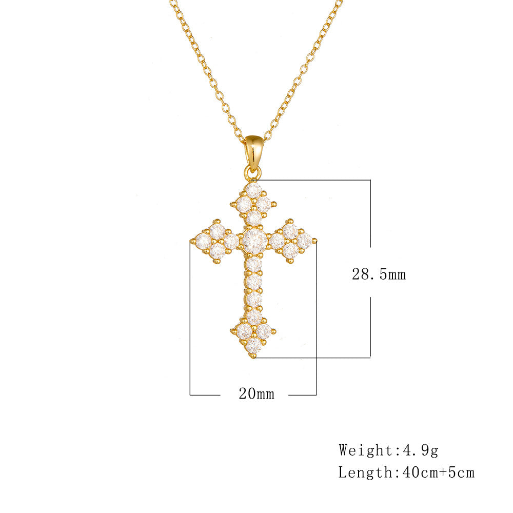 Stunning Cross Sterling Silver Pendant Necklace