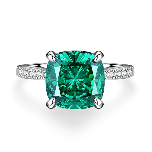 Unique 4.0ct Cushion Cut Paraiba Tourmaline Engagement Ring with Hidden Halo