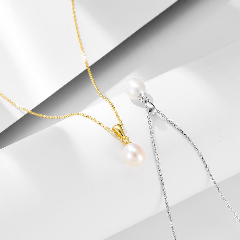 Classic Pearl Sterling Silver Necklace