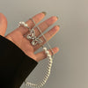 Butterfly Design Pearl Double Layered Choker