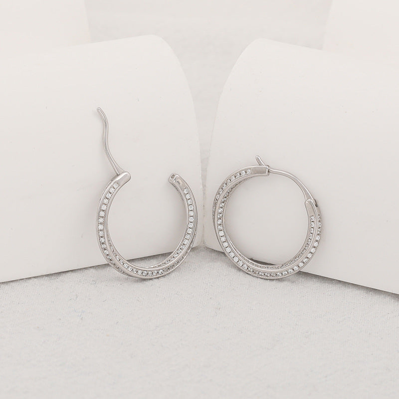 Twist Sterling Silver Hoop Earrings