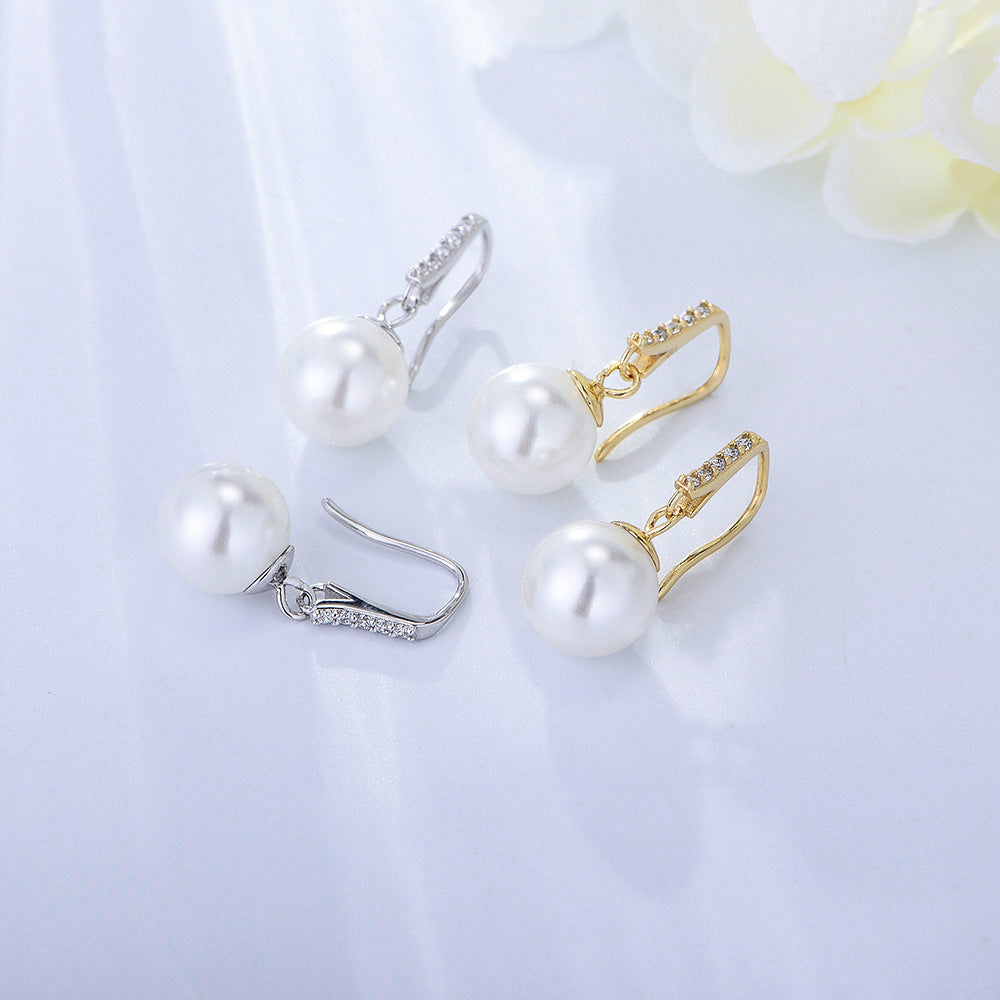 Elegant Pearl Drop Earrings for Mom