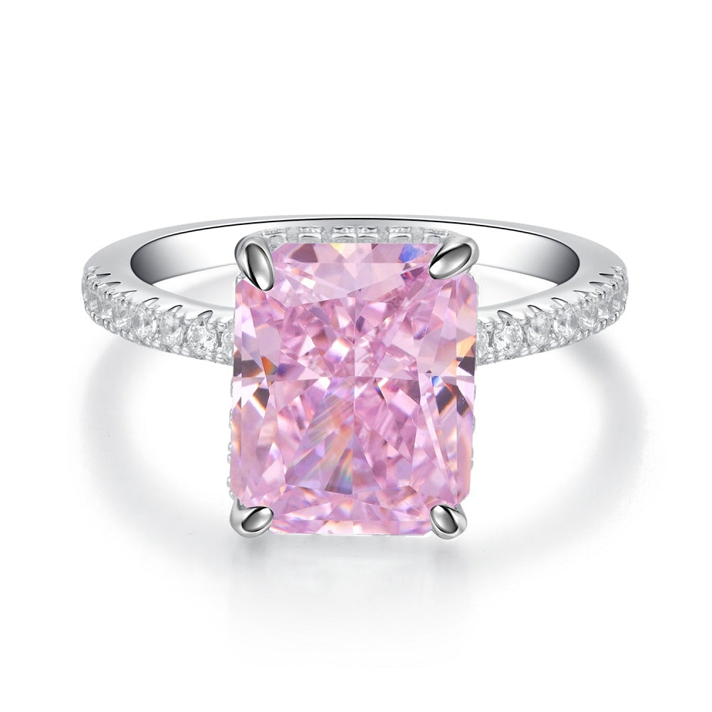 Pink Collection- Sterling Silver Engagement Ring