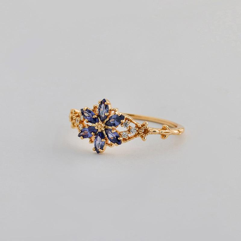 Flower Deaign 14K Gold Plated Ring