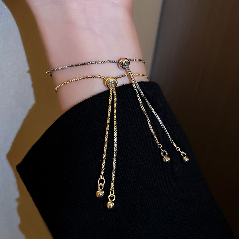 Chic Paved Slider Clasp Fashion Bracelet