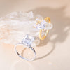Stunning 4.0 CT Ice Cut Sterling SIiver Engagement Ring