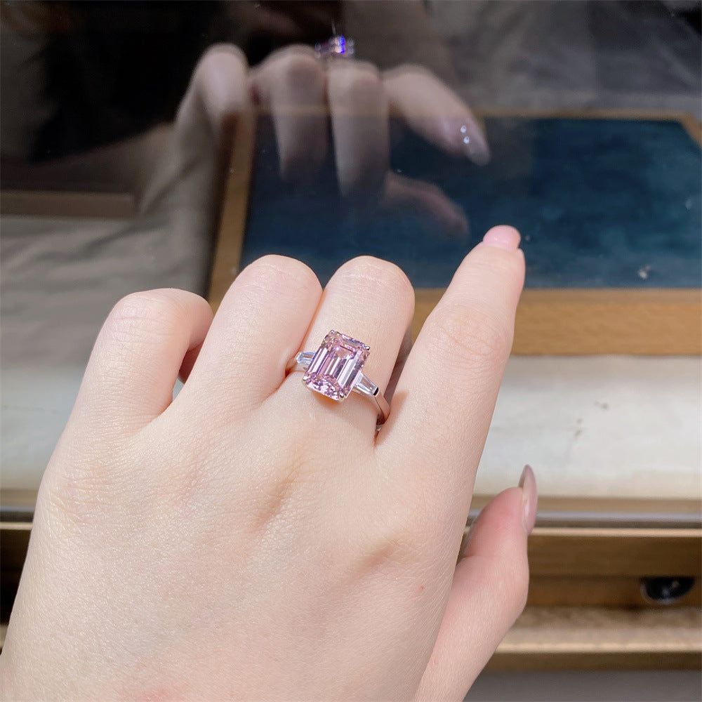 Pink Collection- Sterling Silver Engagement Ring
