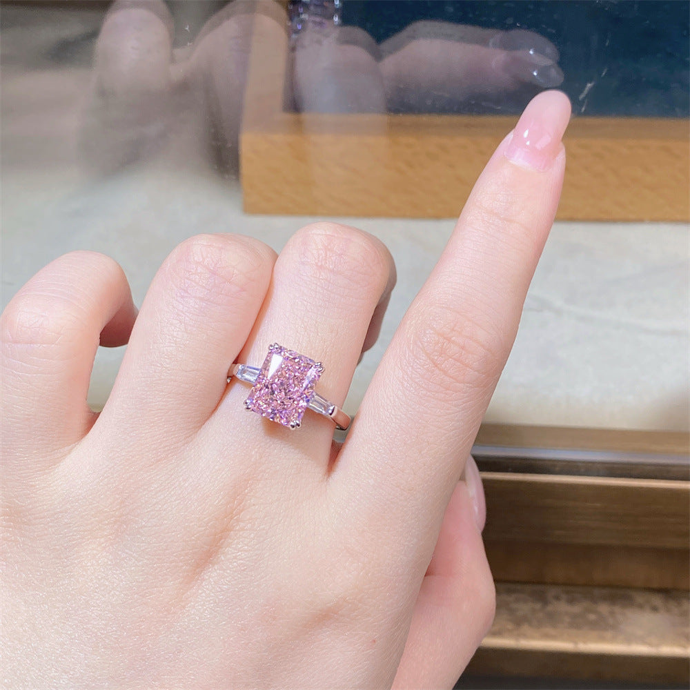 Pink Collection- Sterling Silver Engagement Ring