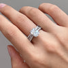 2PC Cushion Cut Bridal Set In Sterling Silver