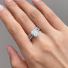 2PC Cushion Cut Bridal Set In Sterling Silver