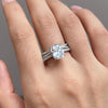 2PC Cushion Cut Bridal Set In Sterling Silver