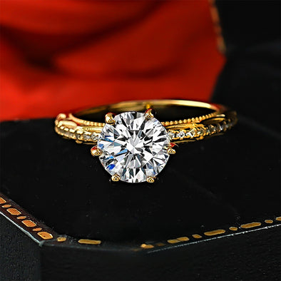 Retro Design 925 Silver Lace Engagement Ring