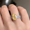 2 Pcs Stunning Yellow Oval Cut Sterling Silver Bridal Set For Women