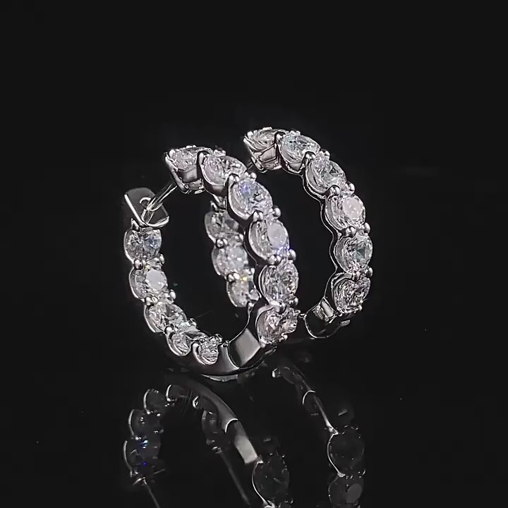 Stunning Sterling Silver Hoop Earrings