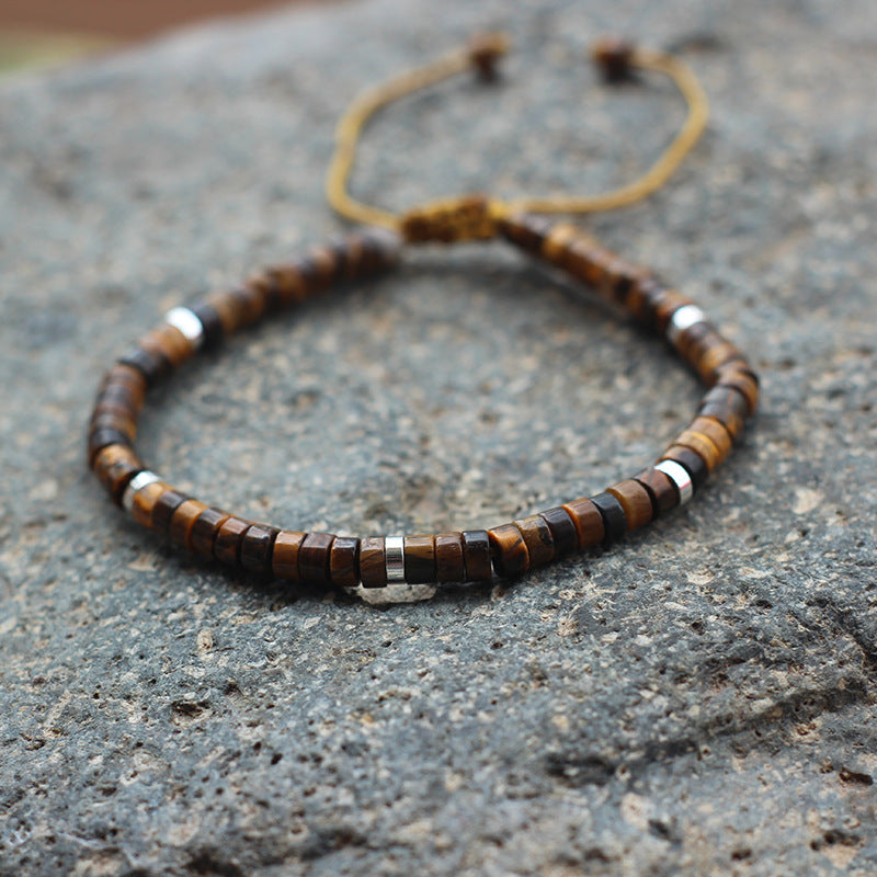 Adjustable Natural Stone Beaded Dainty Bracelet