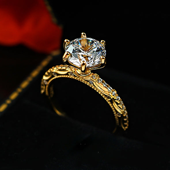 Retro Design 925 Silver Lace Engagement Ring