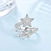 Moissanite Luxury Comet-Inspired Sterling Silver Ring