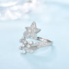 Moissanite Luxury Comet-Inspired Sterling Silver Ring