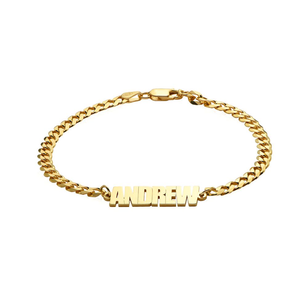 Custom Name Cuban Chain Bracelet for Men