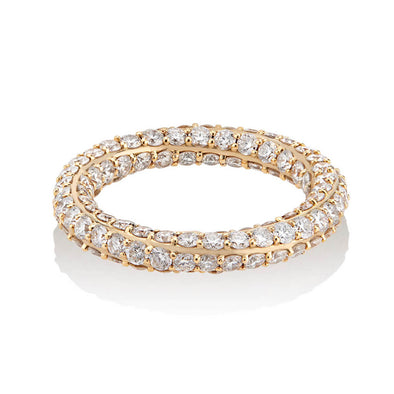 Golden Tone Twisted Eternity Band