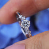 ShineofDiamond Classic 0.5 CT Five Stone Round Cut Moissanite Ring