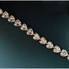 Beautiful Heart Cut Tennis Bracelet in Sterling Silver