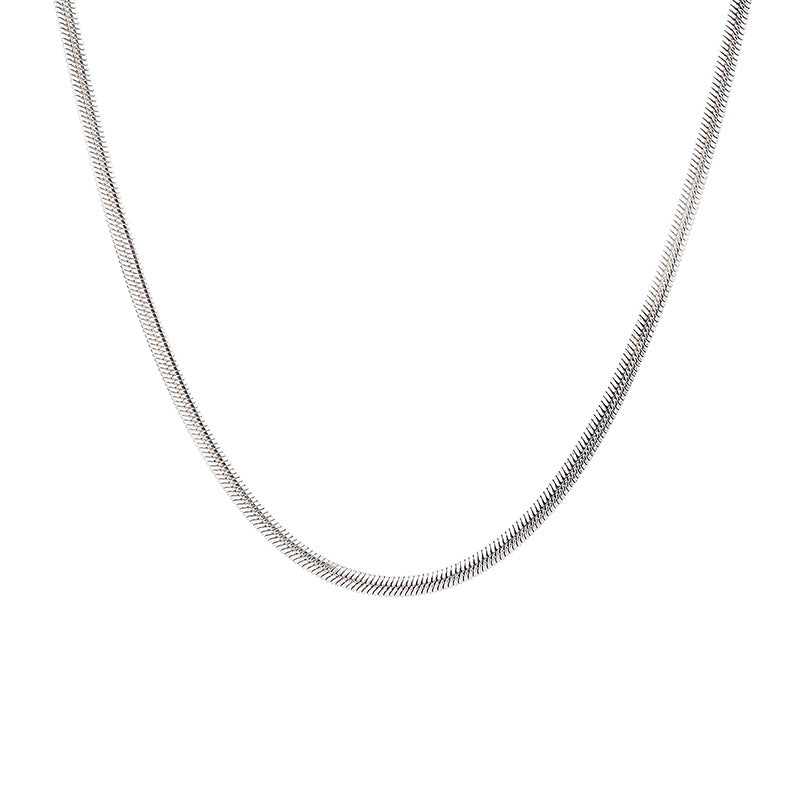 Classic 925 Sterling Silver Snake Chain Necklace