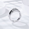 1CT Moissanite Round Cut Engagement Ring For Men in Sterling Silver