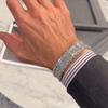 Men’s Triple Row Lux Design Baguette-Cut Iced Out Tennis Bracelet
