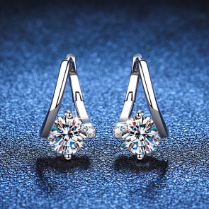 Luxury Moissanite Women Earrings In Sterling Silver