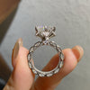 Luxury 5CT Moissanite Blossom Ring in Sterling Silver Elegant Proposal Jewelry