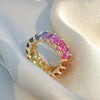 Rainbow Multicolor Eternity Band Ring