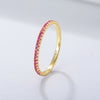 Golden Tone Multi-Color Eternity Band Stackable Ring