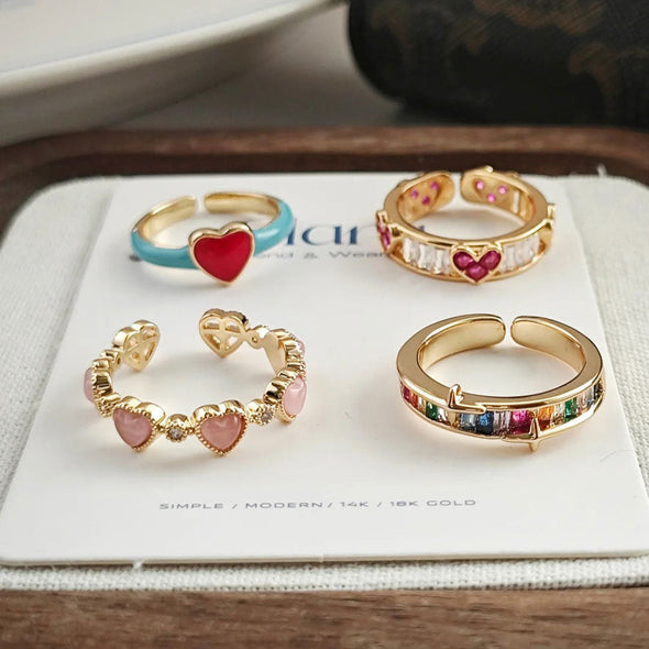 Adjustable Sweet Style Open Rings – Multiple Designs