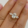 2 CT Oval Cut Three Stone Engagement Ring