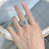 Vintage Luxury Oval Cut Paraiba Tourmaline Ring in Sterling Silver