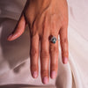 Vintage Rose Gold Pear Cut Paraiba Tourmaline Engagement Ring