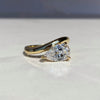 Pear Cut East to West Engagement Ring