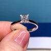 2Pcs Princess Cut  Bridal Set in Sterling Silver