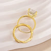 2pcs Cushion Cut Twisted Bridal Ring Set In Sterling Silver