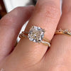 2pcs Cushion Cut Twisted Bridal Ring Set In Sterling Silver