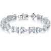 Exquisite Multishape Tennis Bracelet in Sterling Silver