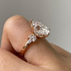 Pear Cut Marquise Cut Cluster Engagement Ring Sterling Silver Ring