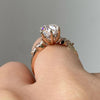 Pear Cut Marquise Cut Cluster Engagement Ring Sterling Silver Ring