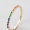 Rainbow Eternity Multicolor Stacking Ring Wedding Band