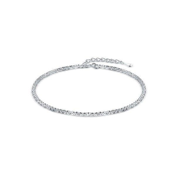 Women Elegant Sterling Silver Tennis Bracelet