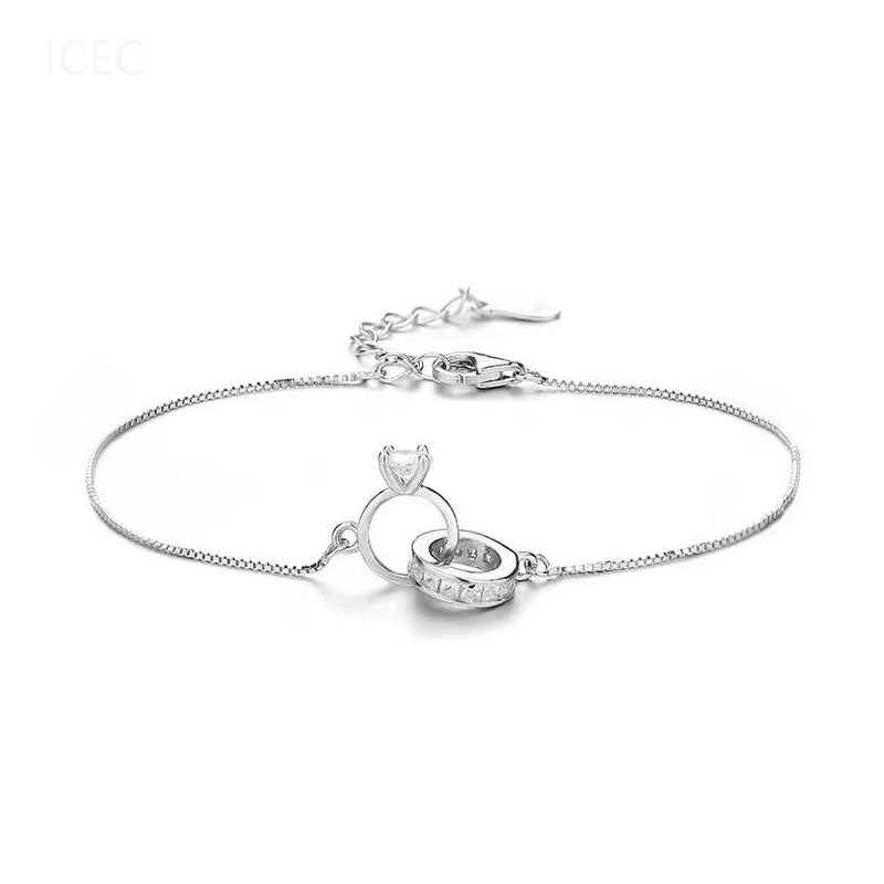 Unique Design Interlocking Rings Bracelet