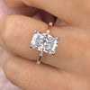 3PCS Hidden Halo Radiant Cut Bridal Ring Set