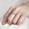 Luxury 0.8 Carat D Color Split Shank Moissanite Sterling Silver Ring